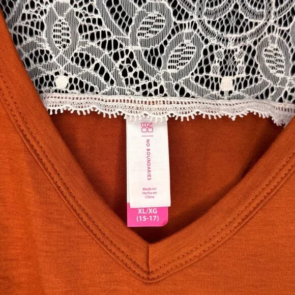 V-Neck Burnt Orange Comfy Blouse - Picture 3 of 3